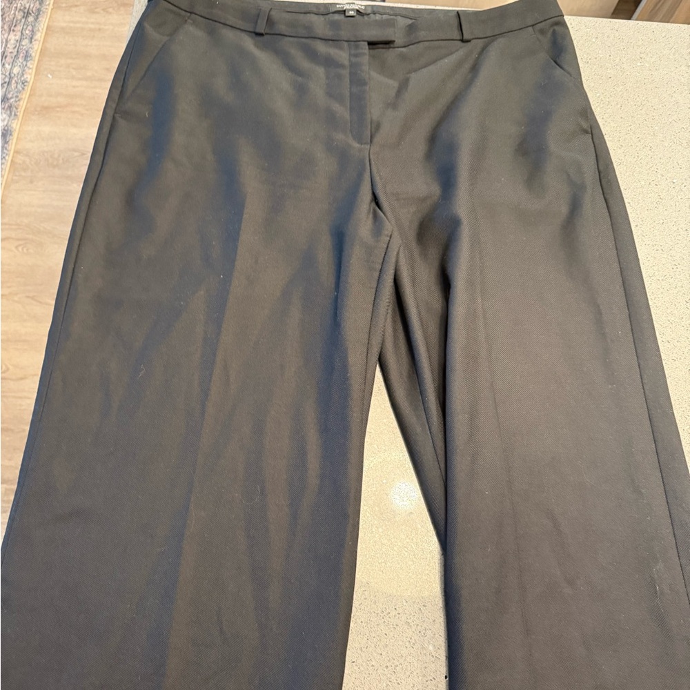 Wide Leg Pleated Wool Trousers